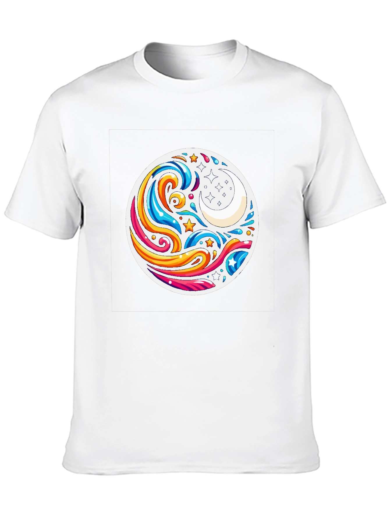 Celestial Waves T-Shirt - Black