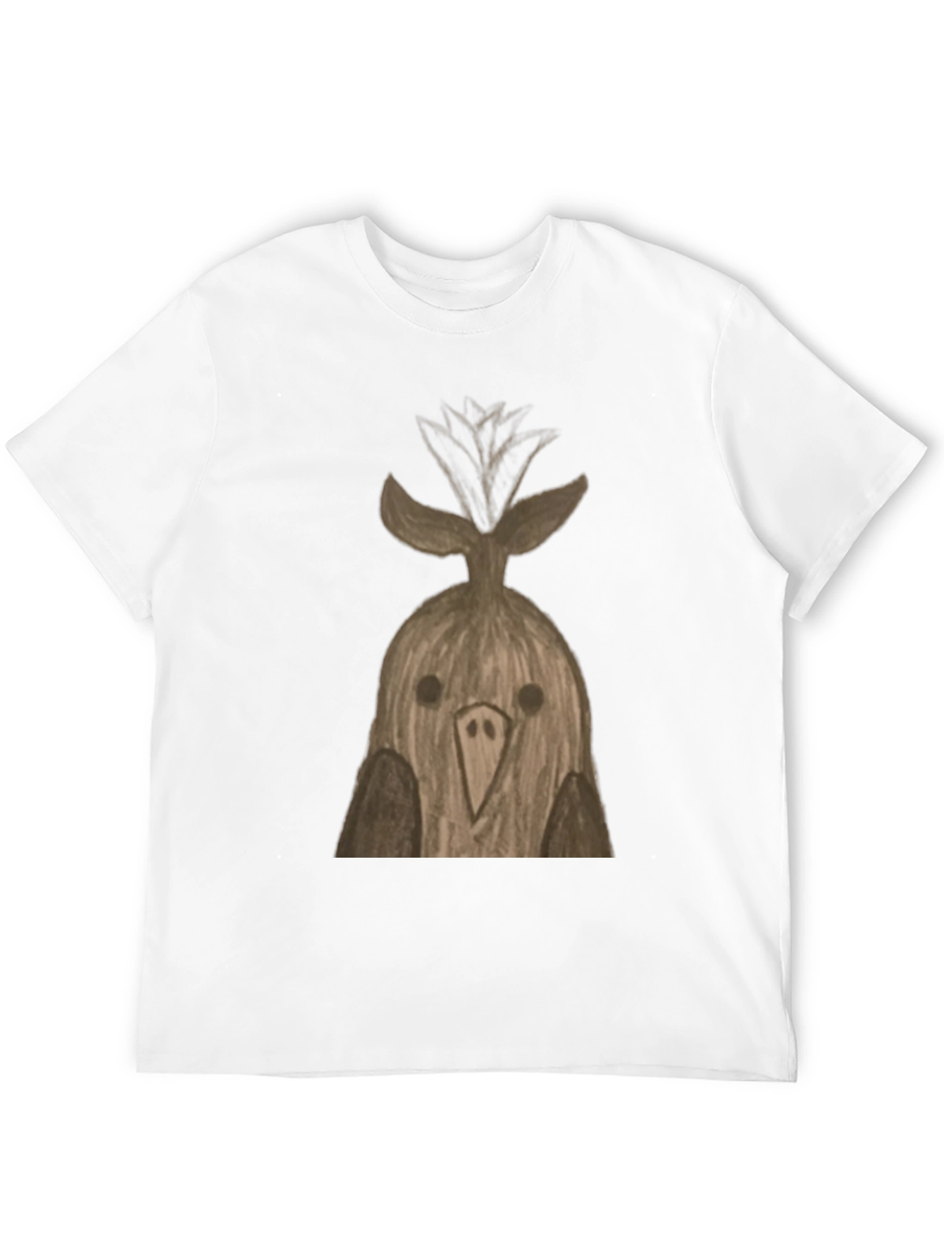 Quirky Bird T-Shirt - Unique Hand-Drawn Design