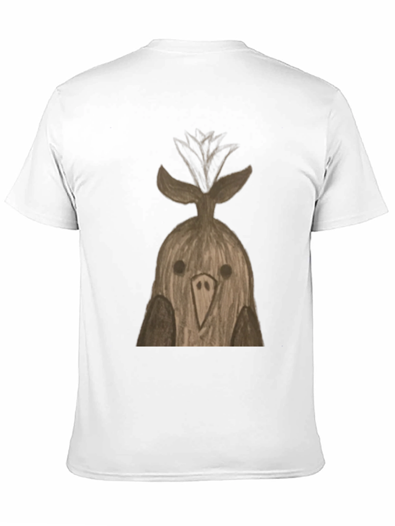 Quirky Bird T-Shirt - Unique Hand-Drawn Design