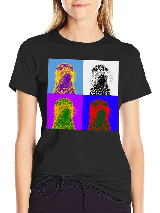 Pop Art Otter T-Shirt - Stylish Graphic Tee