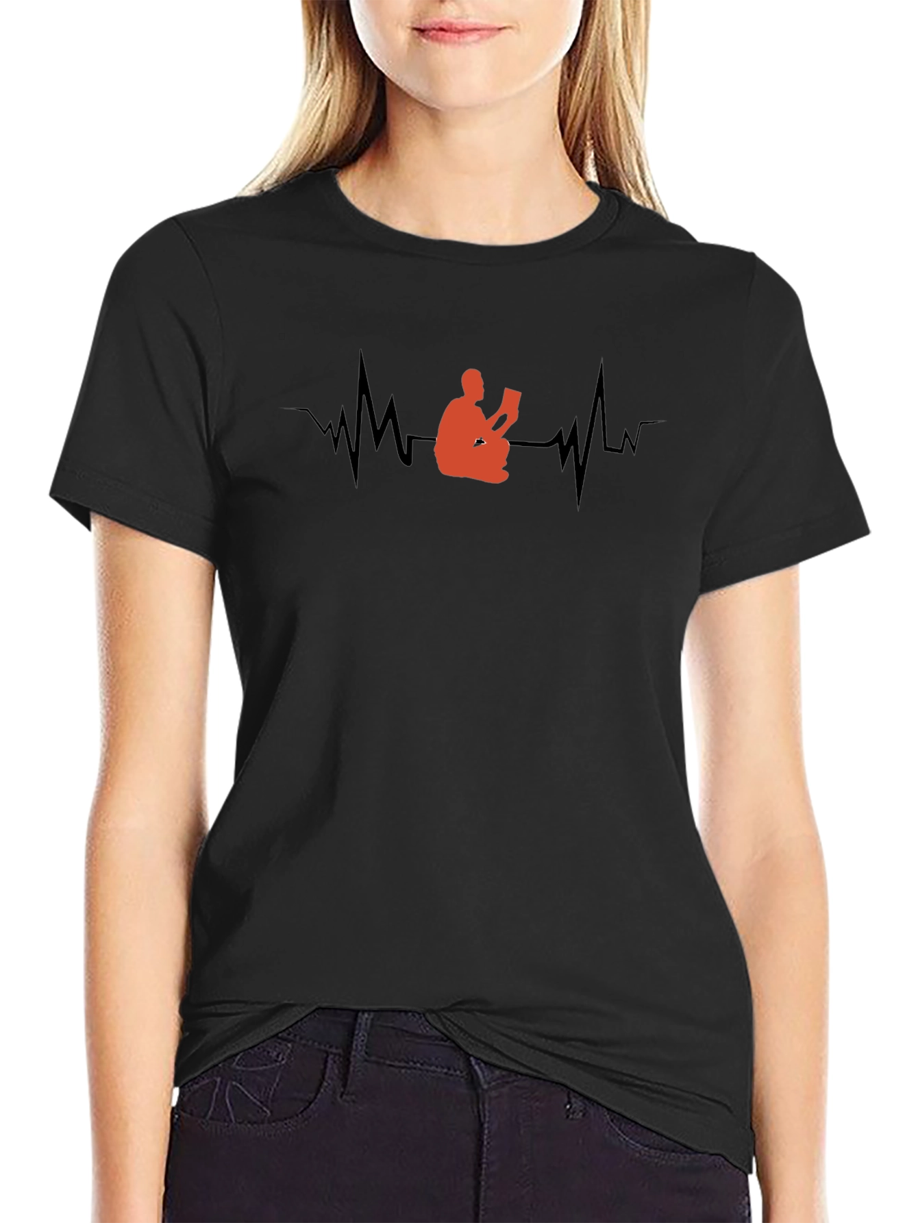 Reading Heartbeat T-Shirt - Book Lover Tee