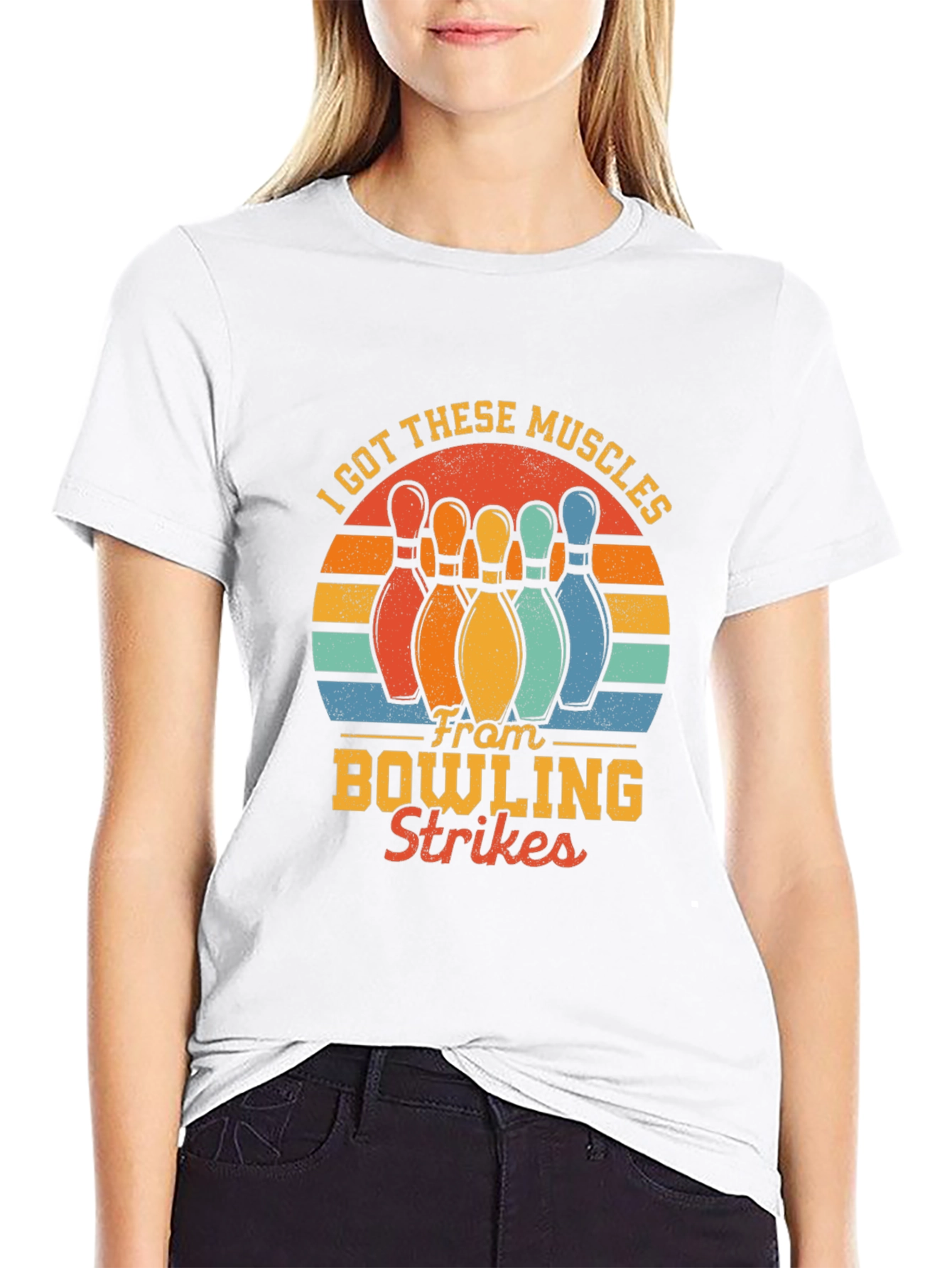 Bowling Strikes T-Shirt - I Got These Muscles