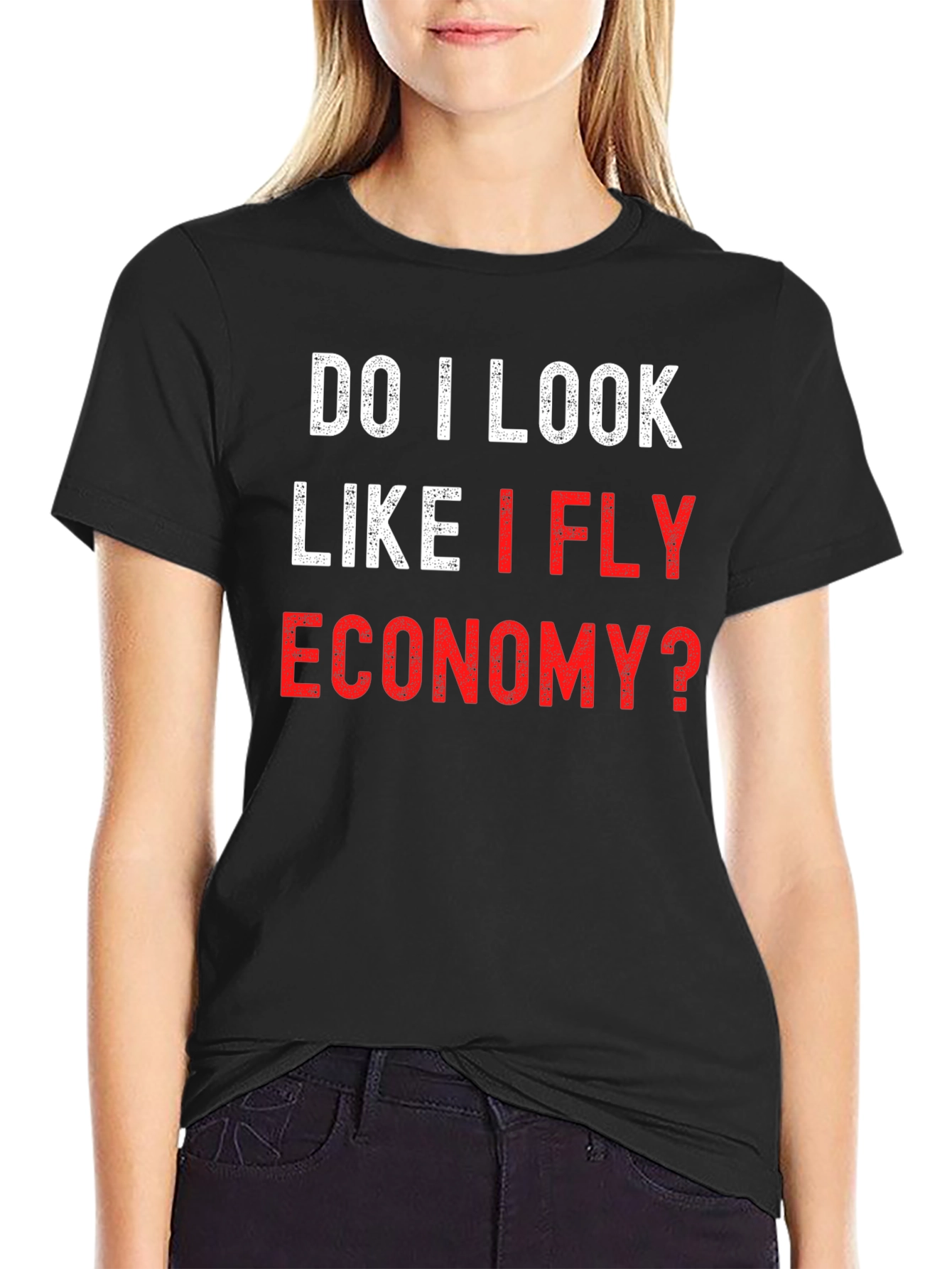 Fly Economy? Graphic Tee Shirt - Black