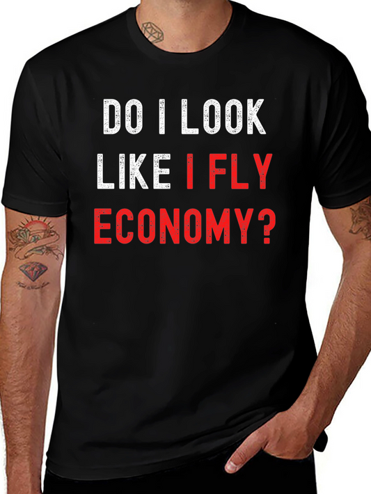 Fly Economy? Graphic Tee Shirt - Black