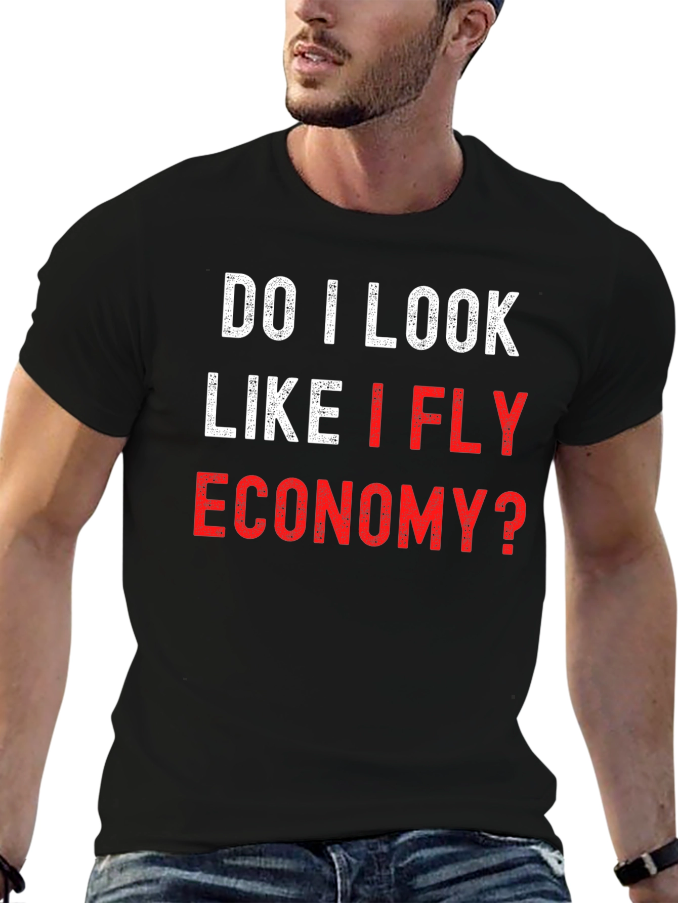 Fly Economy? Graphic Tee Shirt - Black