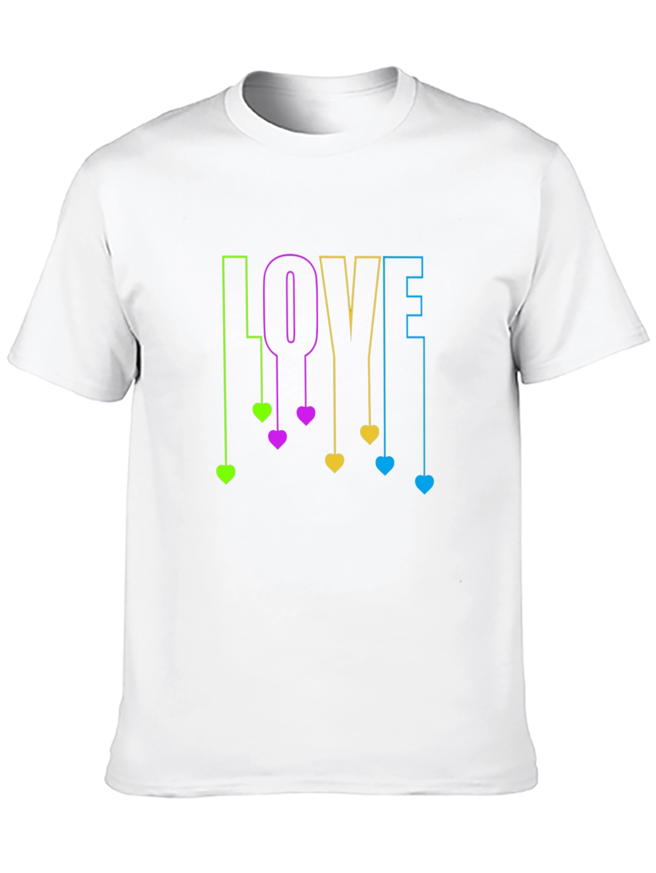 Love Hearts Graphic Black T-Shirt
