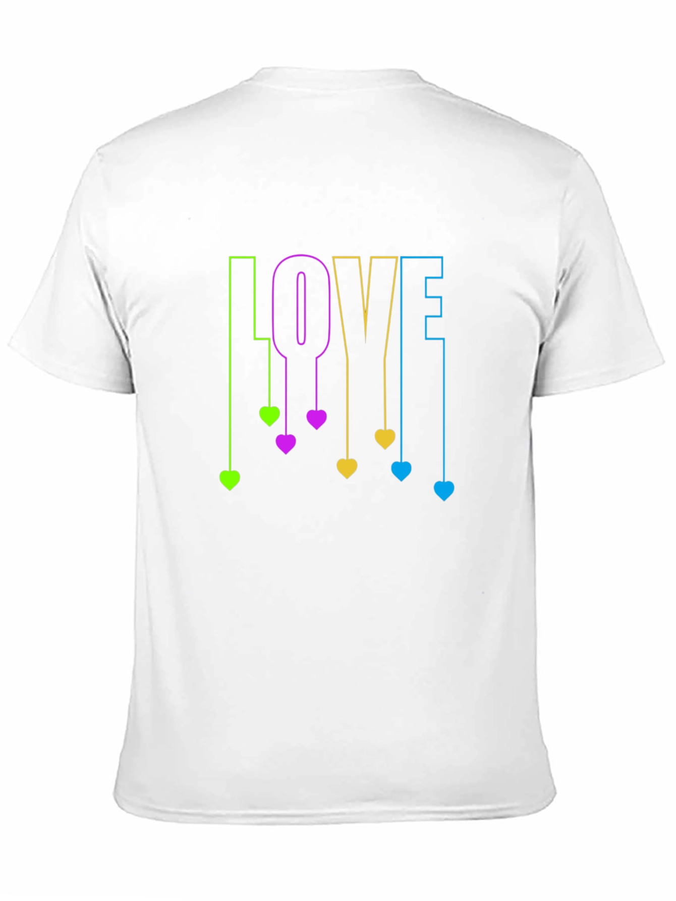 Love Hearts Graphic Black T-Shirt