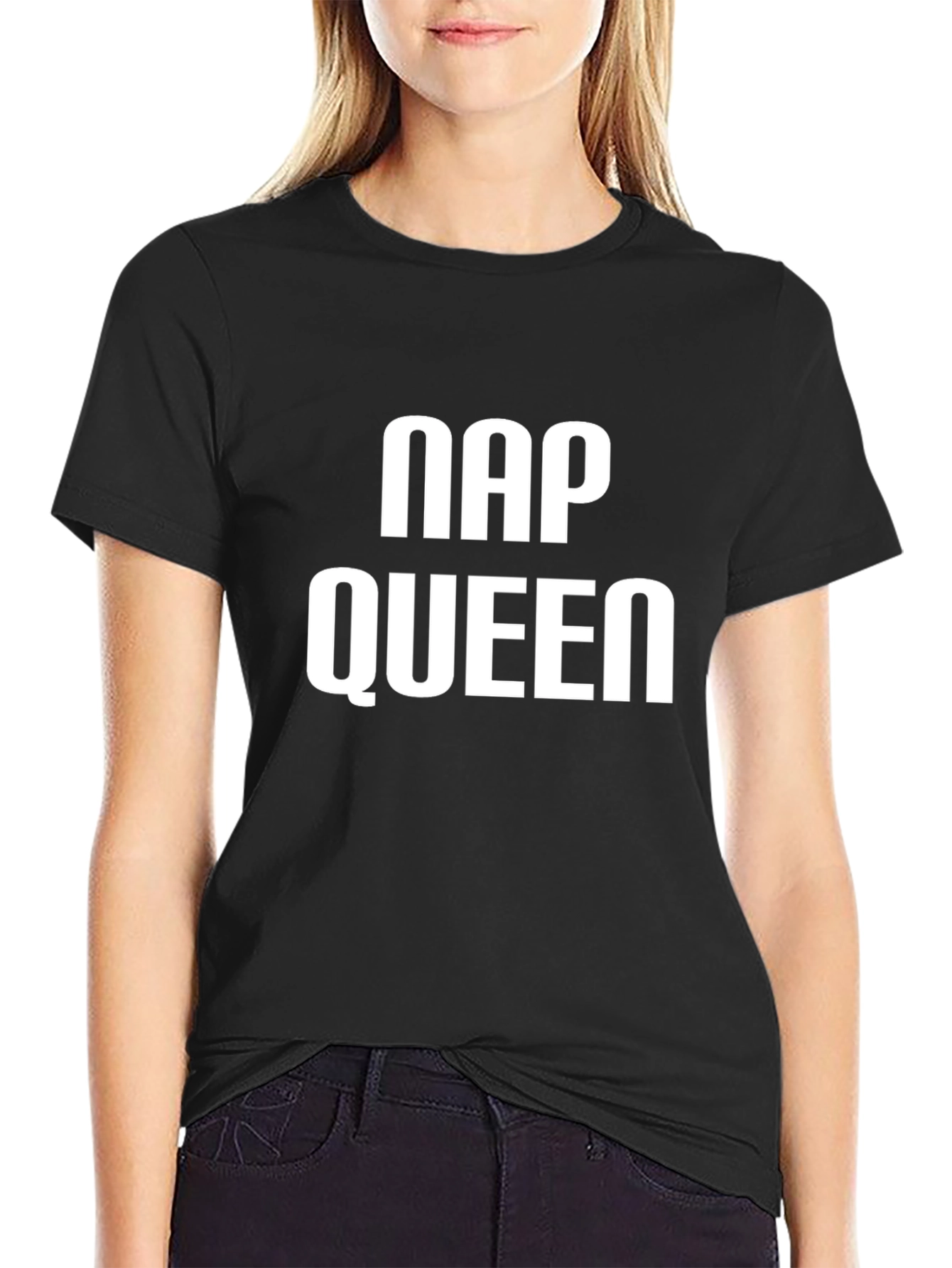 Nap Queen Black T-Shirt - Comfort & Style