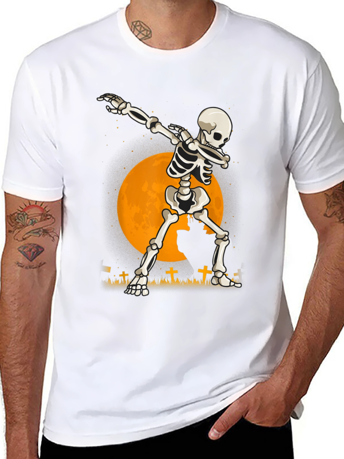 Dabbing Skeleton Halloween T-Shirt