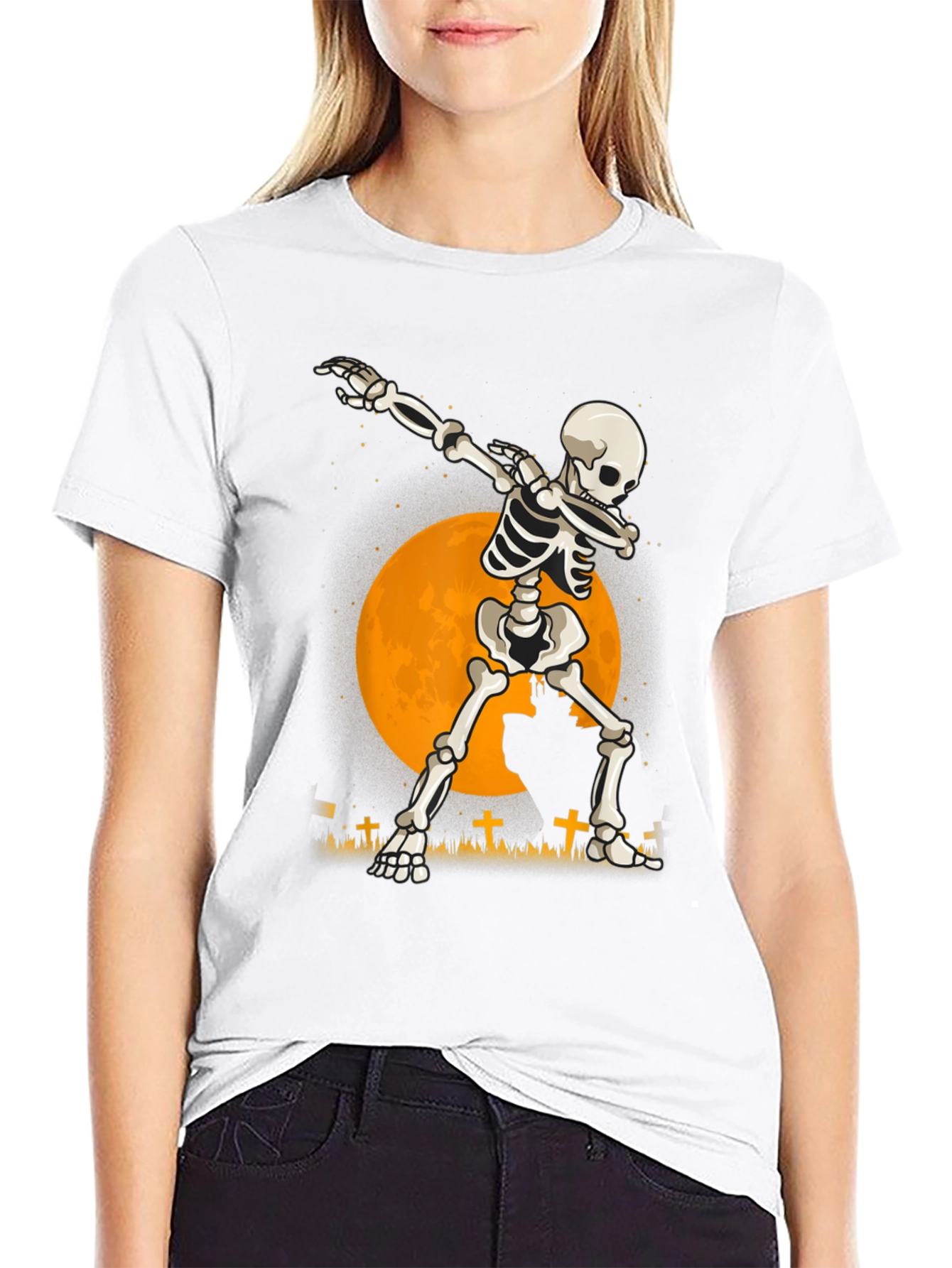 Dabbing Skeleton Halloween T-Shirt