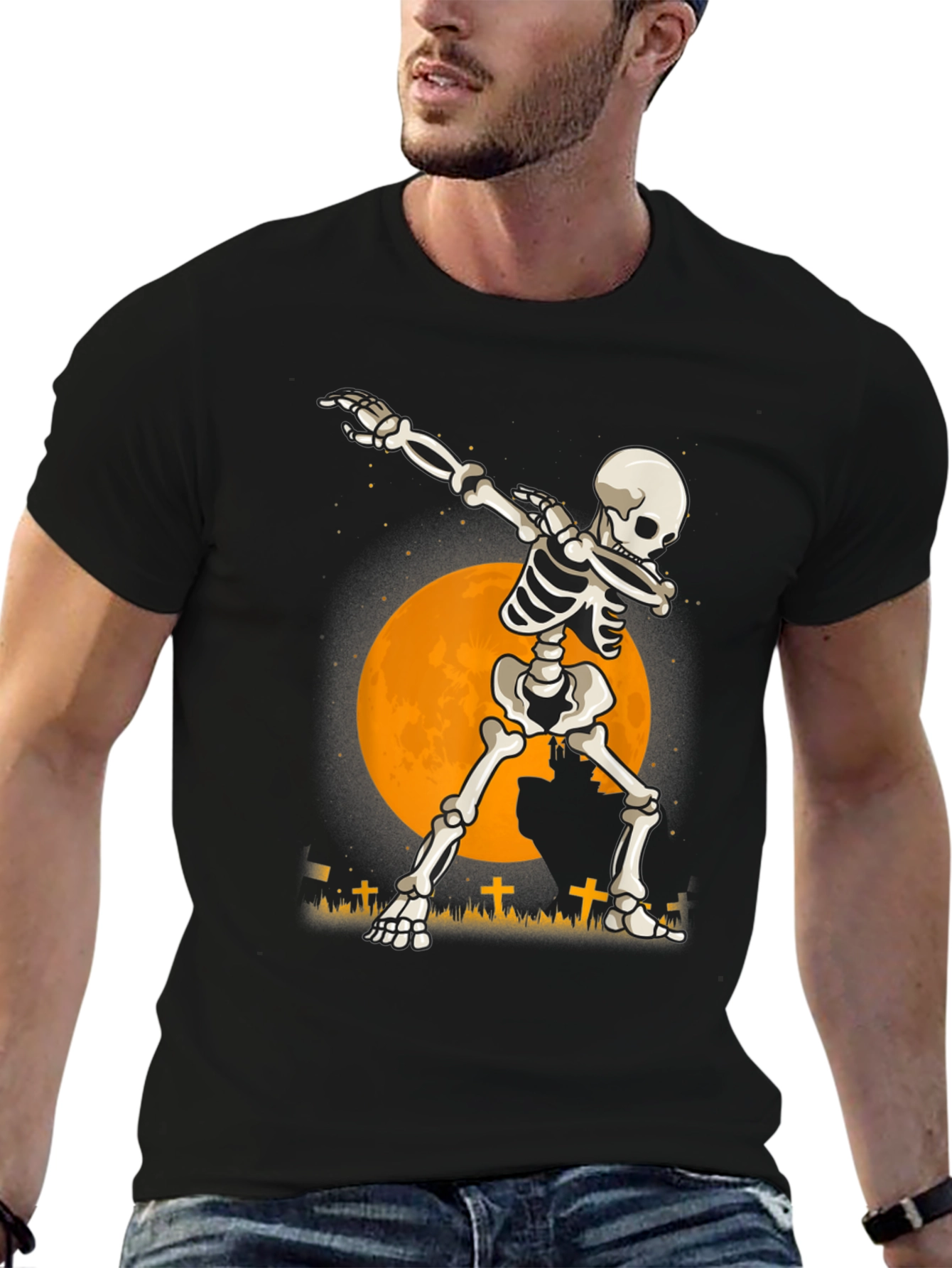 Dabbing Skeleton Halloween T-Shirt