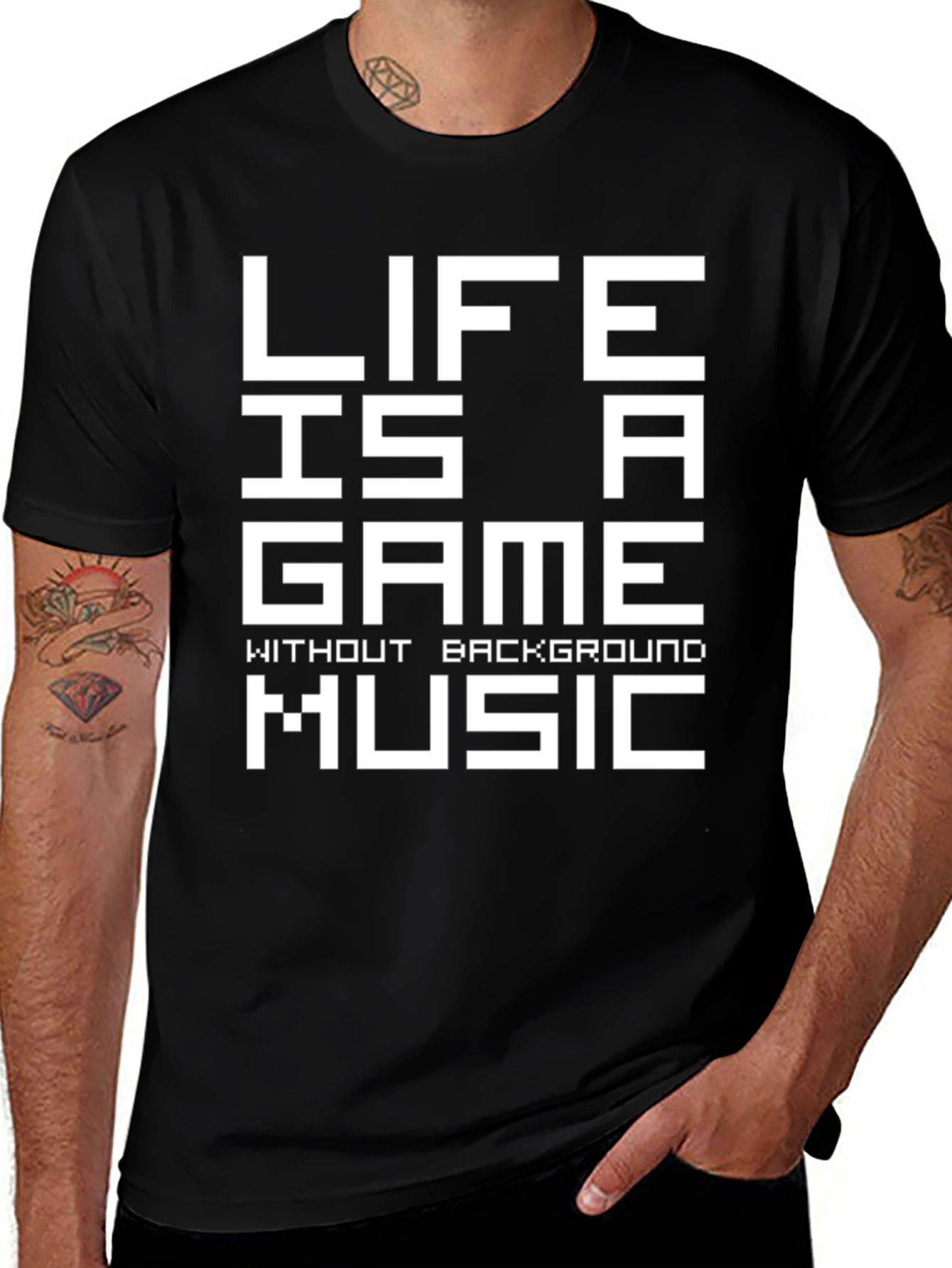 Life is a Game T-Shirt - No Background Music