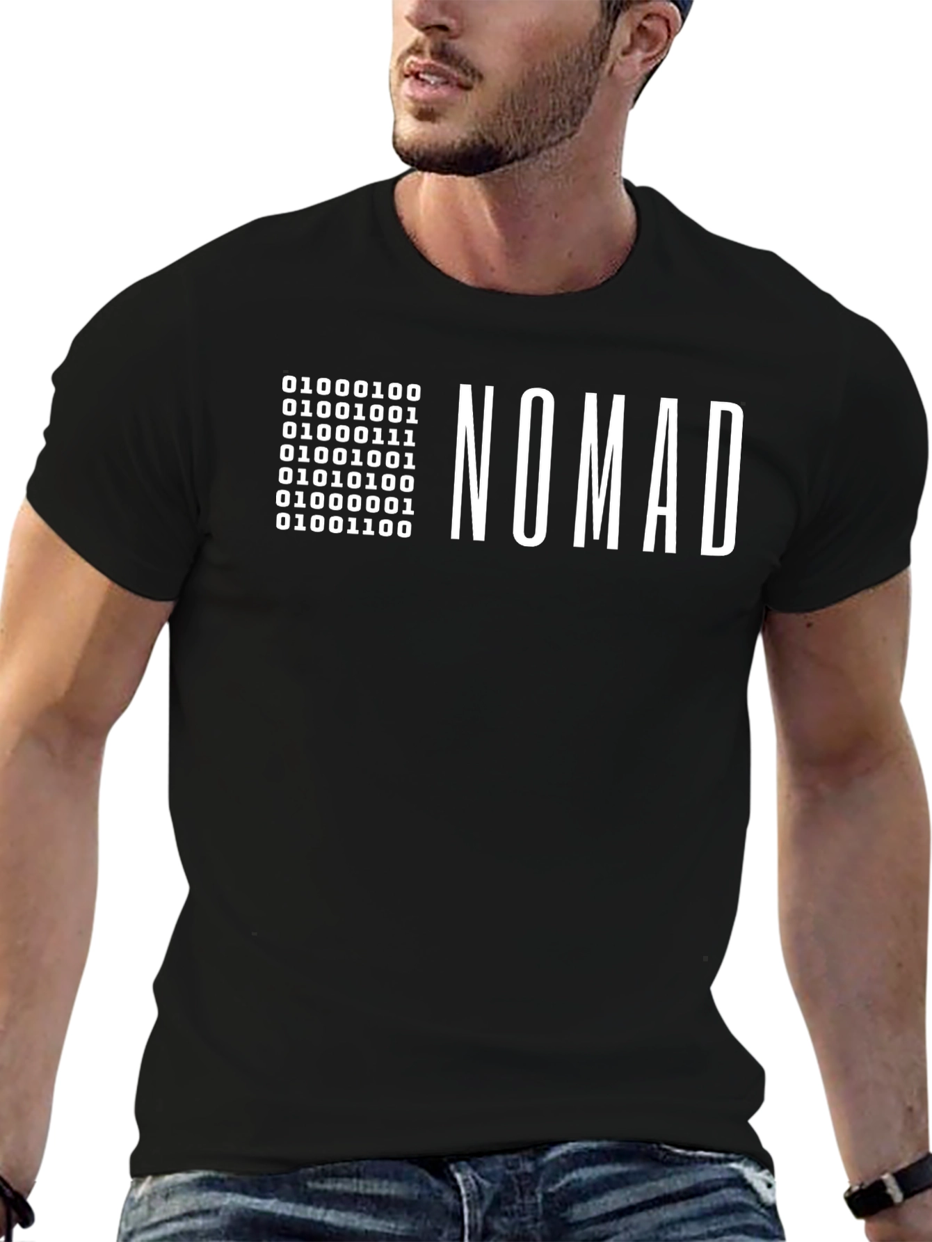 Nomad Binary Code T-Shirt - Stylish Programmer Apparel