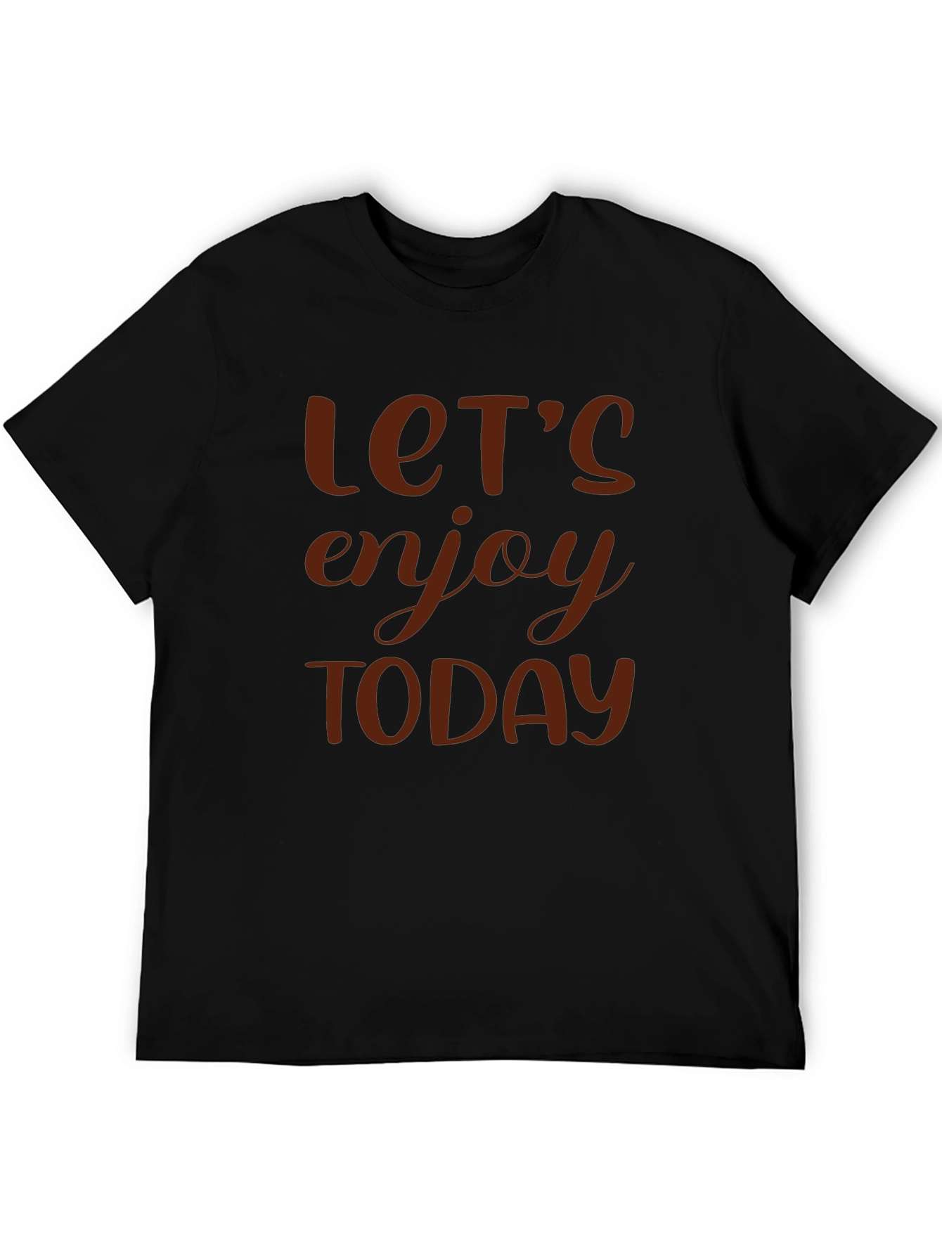 Lets Enjoy Today Graphic Tee - Black