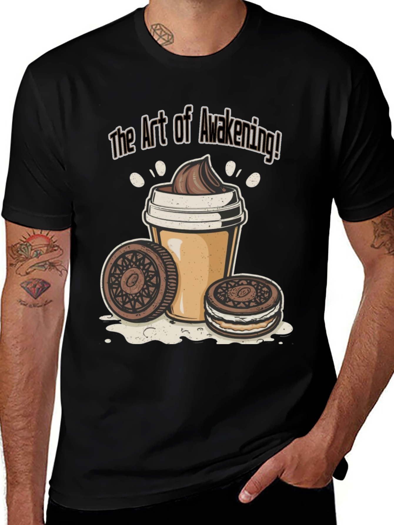 The Art of Awakening Black Graphic T-Shirt