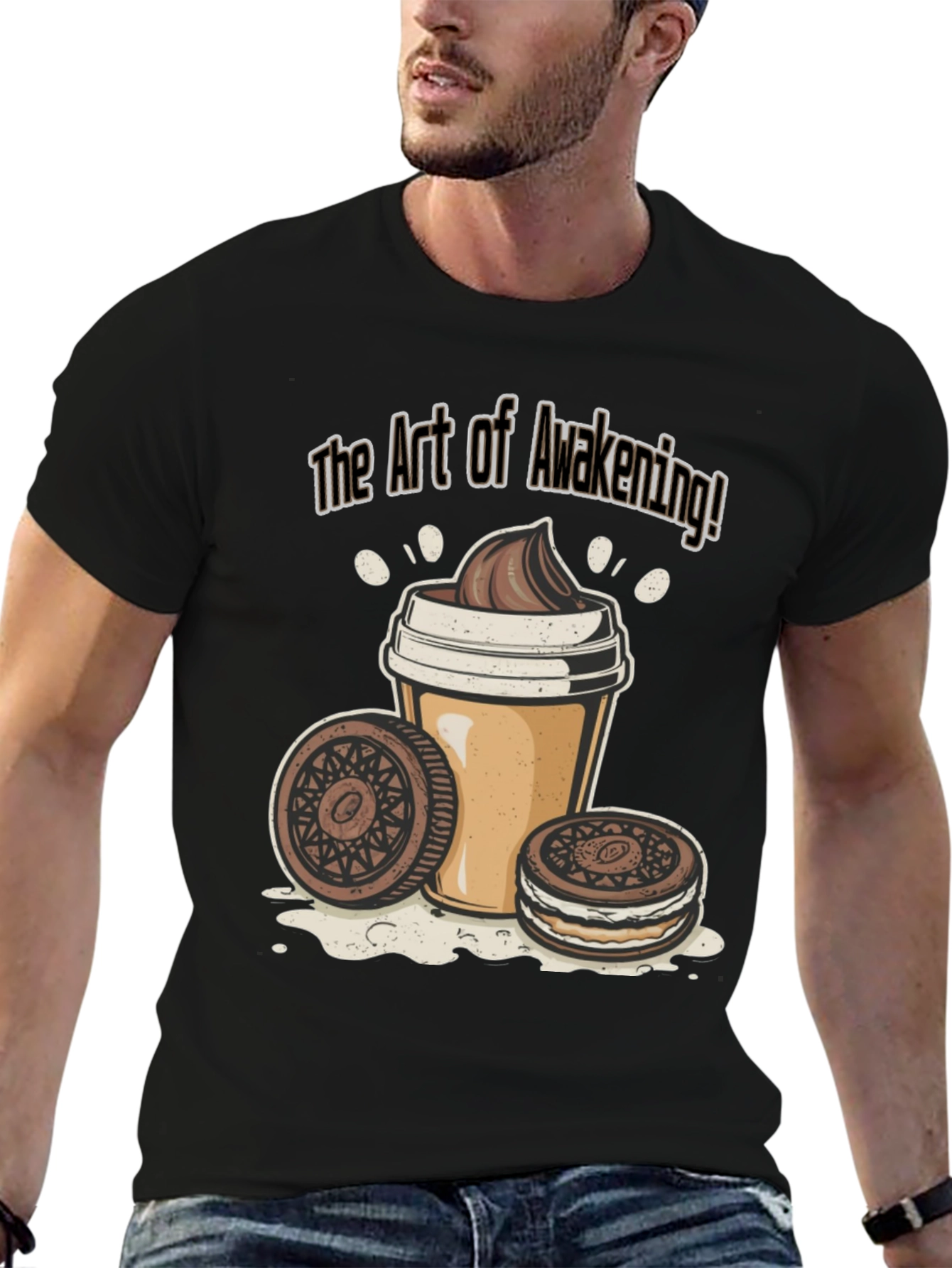 The Art of Awakening Black Graphic T-Shirt