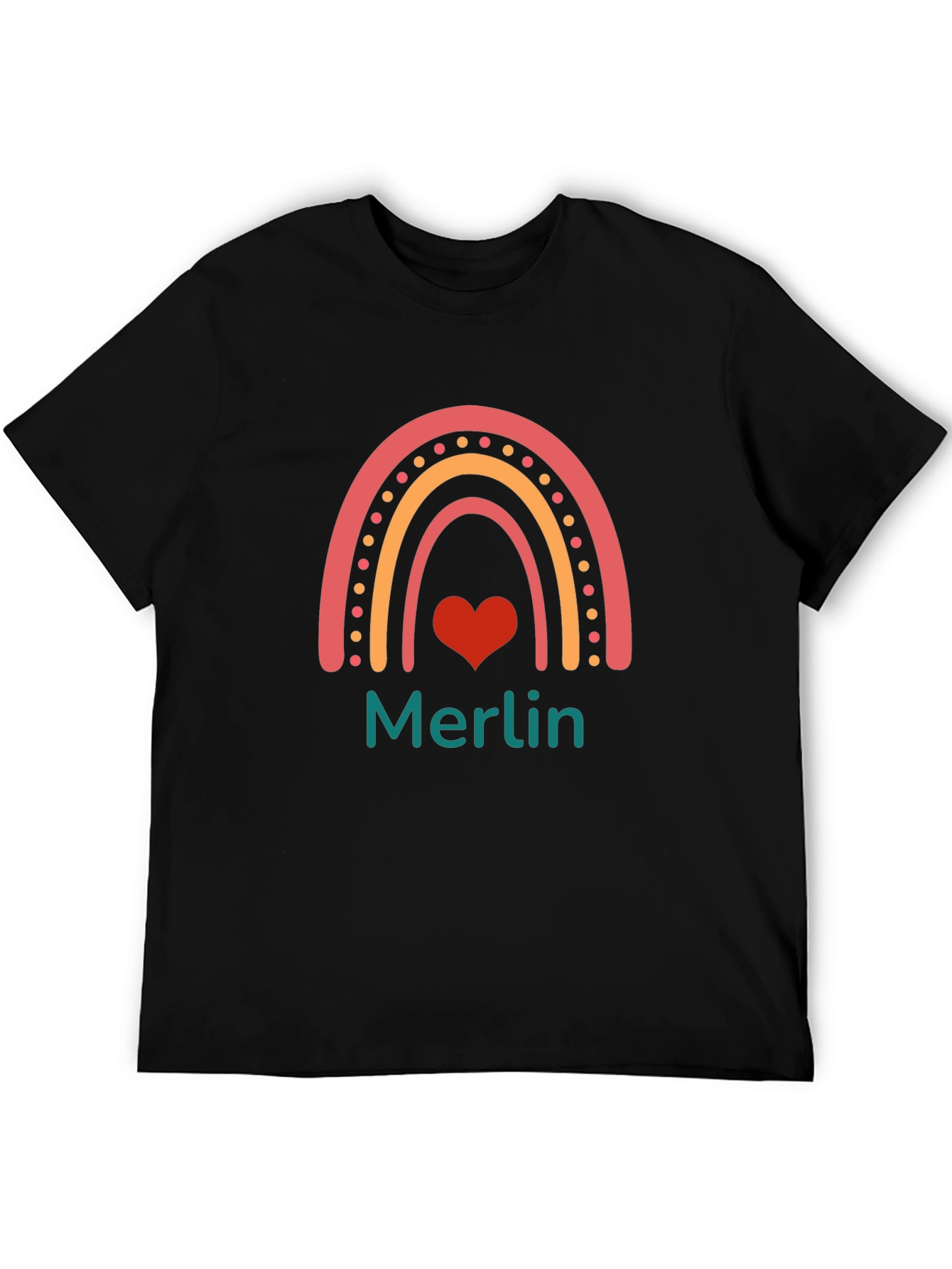 Rainbow Heart Merlin T-Shirt