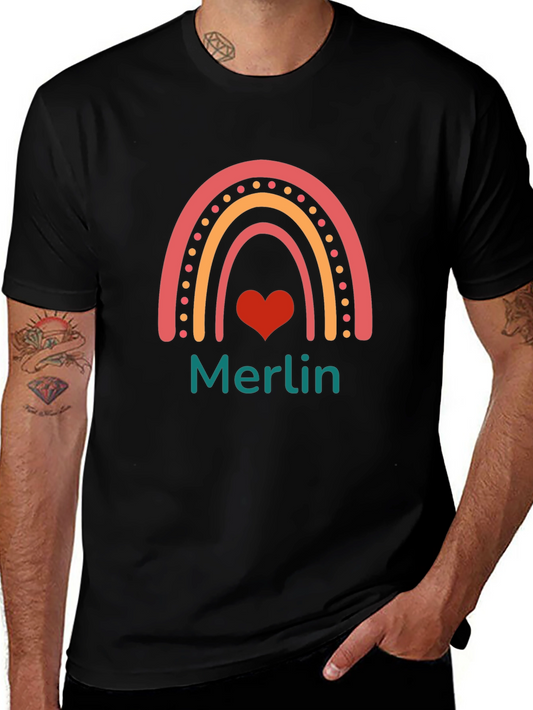 Rainbow Heart Merlin T-Shirt