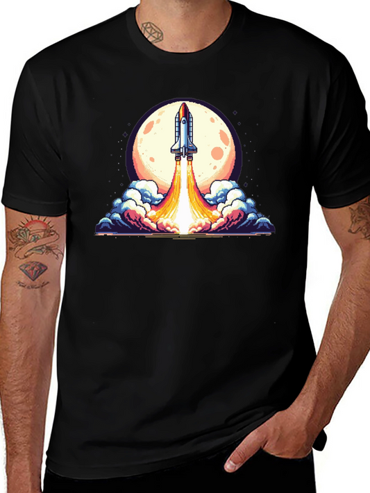 Retro Rocket Launch T-Shirt