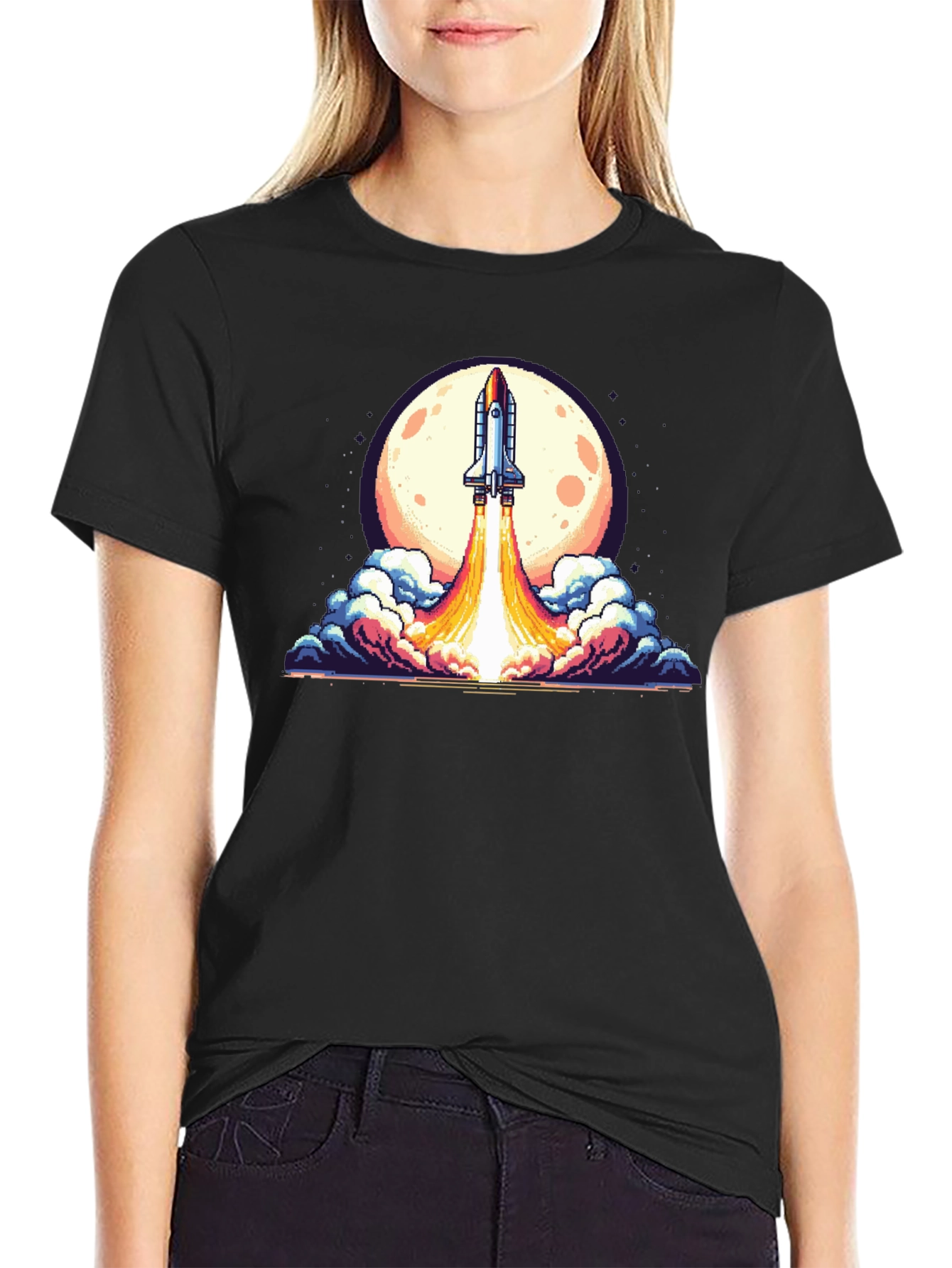 Retro Rocket Launch T-Shirt