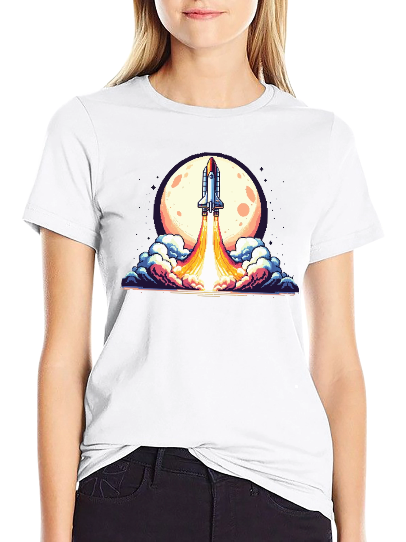 Retro Rocket Launch T-Shirt