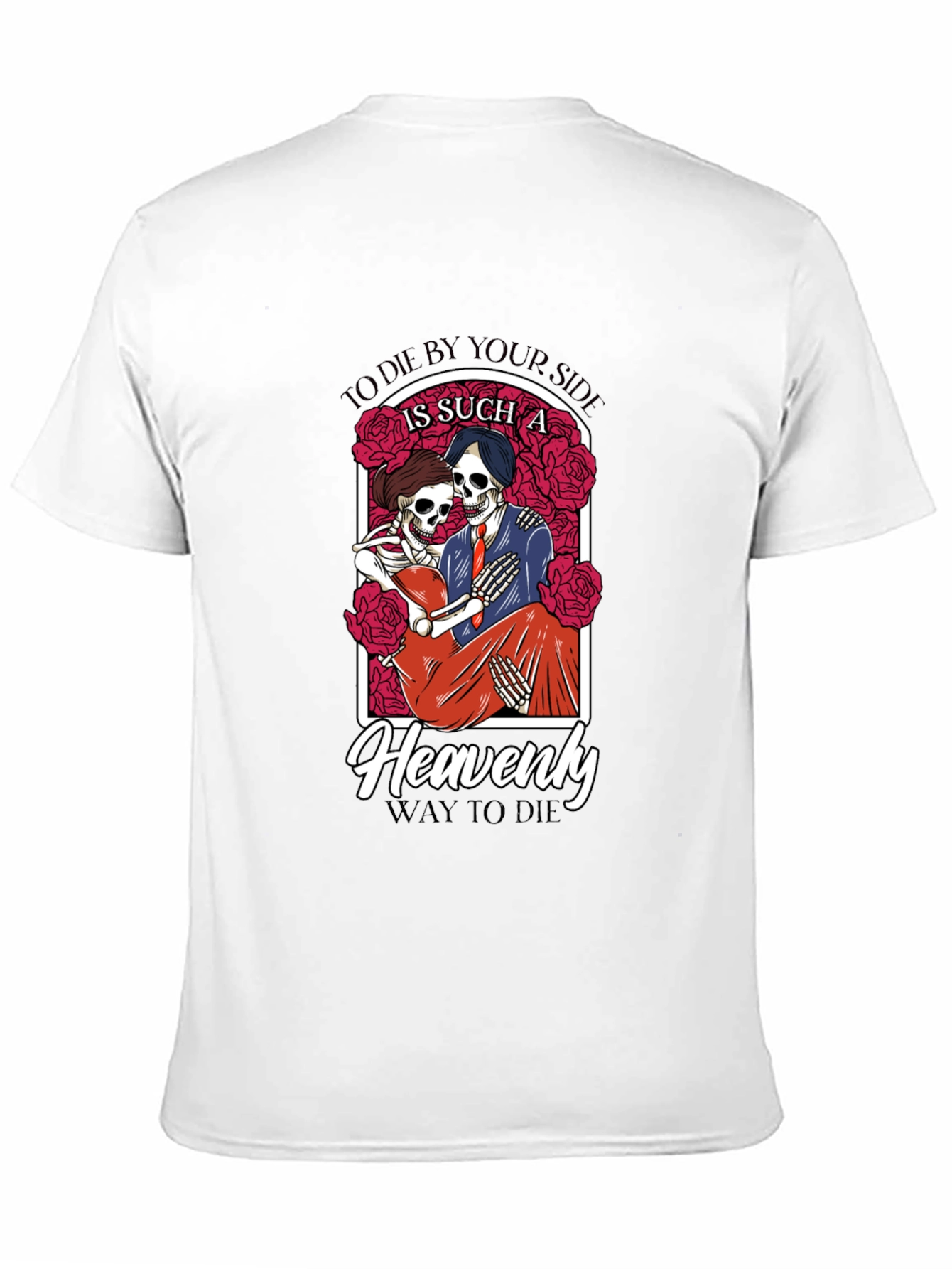Die By Your Side Skeleton Couple Graphic T-Shirt