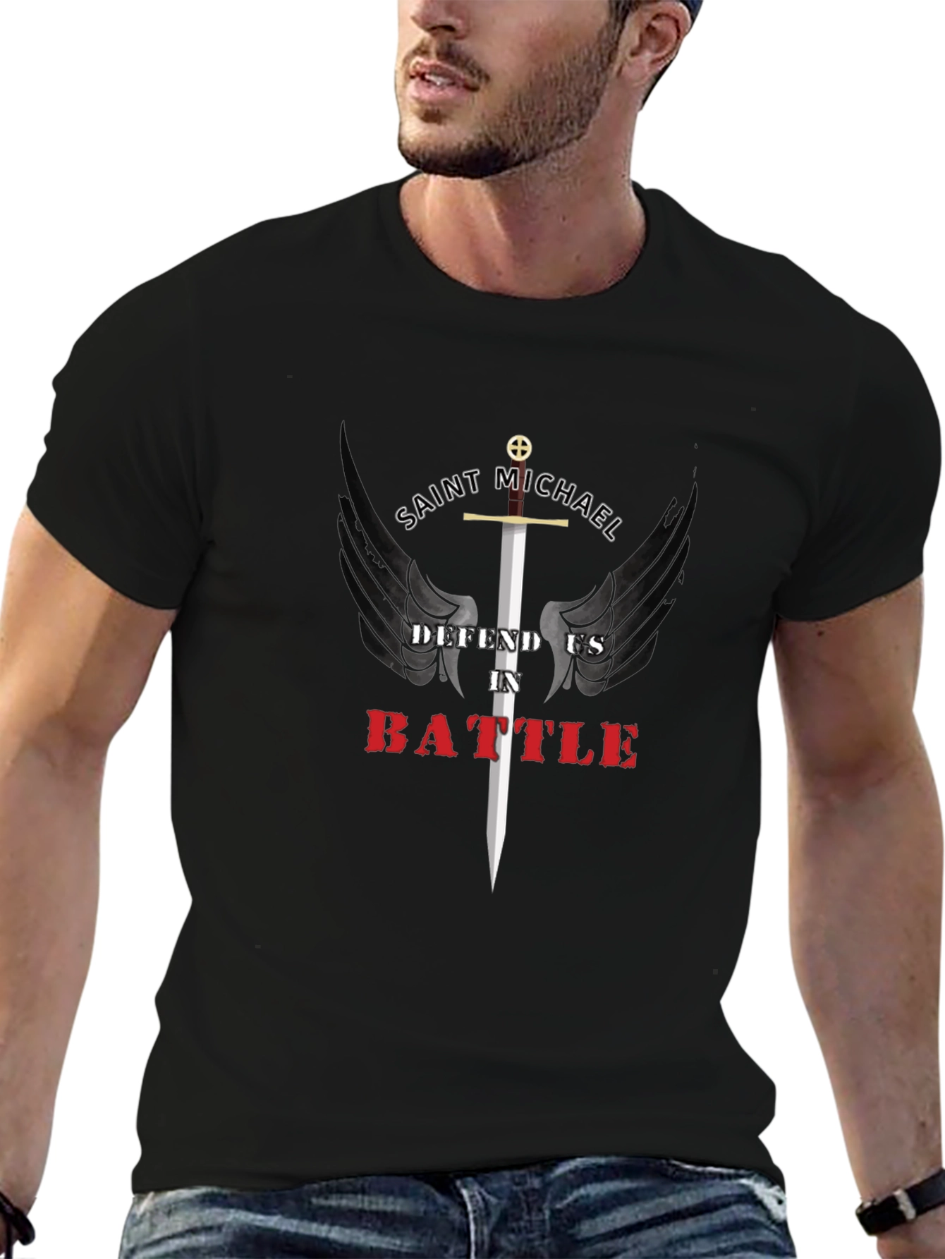 Saint Michael Defend Us in Battle T-Shirt