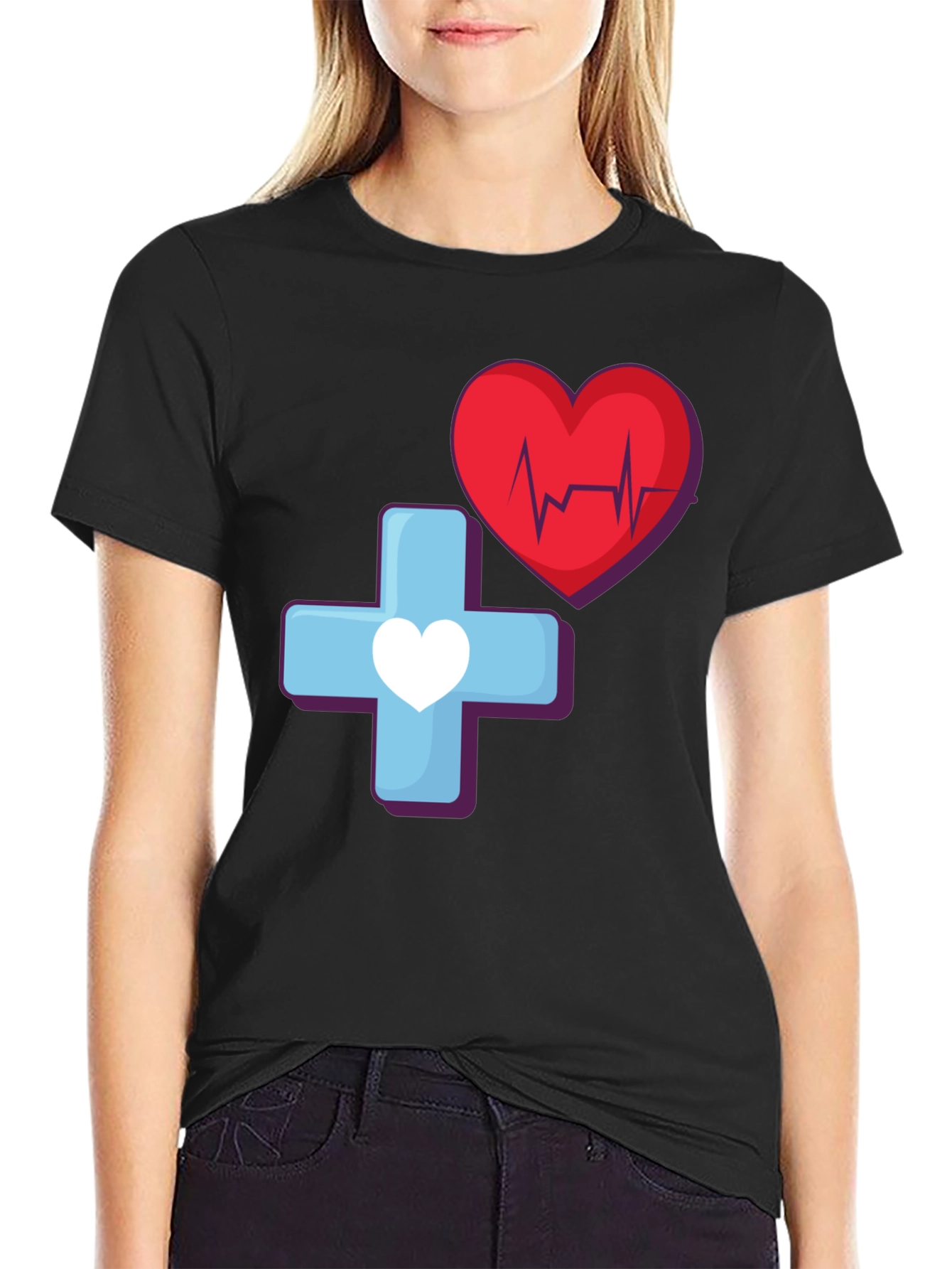Medical Heartbeat Graphic T-Shirt