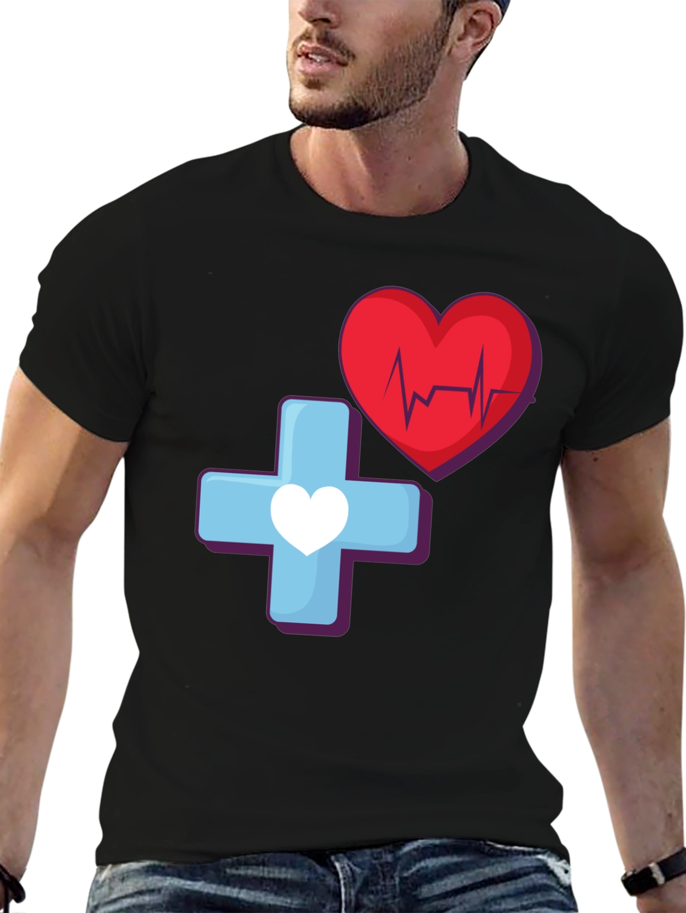 Medical Heartbeat Graphic T-Shirt