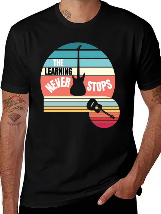 The Learning Never Stops Guitar T-Shirt