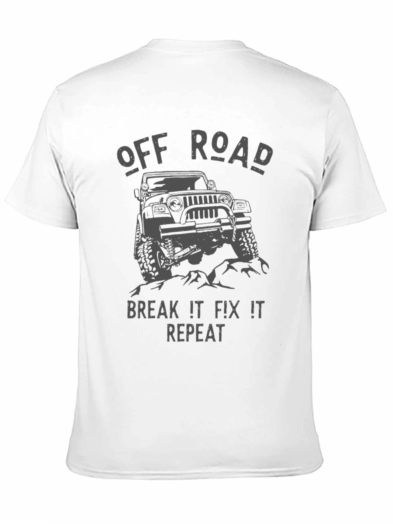 Off Road Break It Fix It Repeat Black T-Shirt
