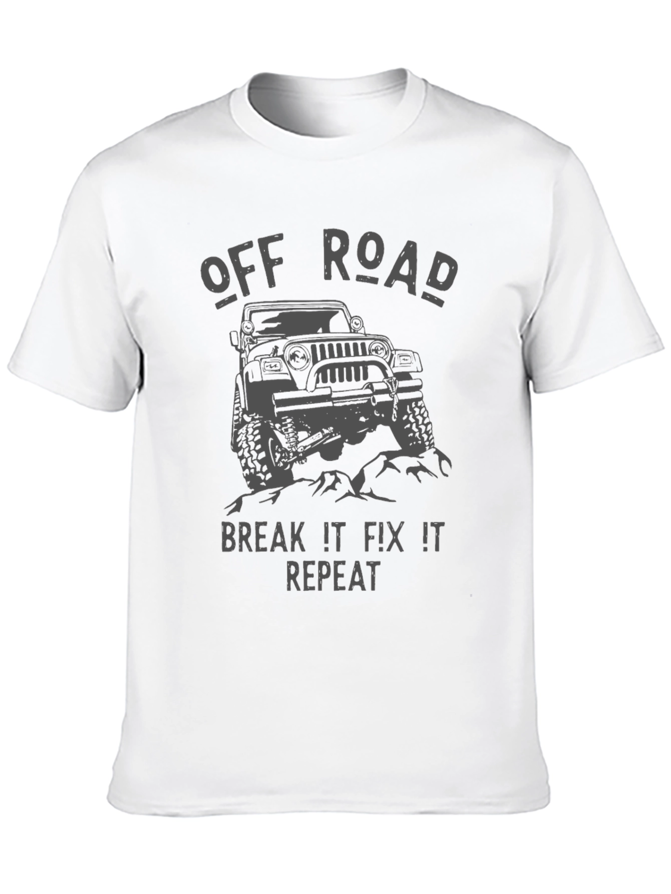 Off Road Break It Fix It Repeat Black T-Shirt
