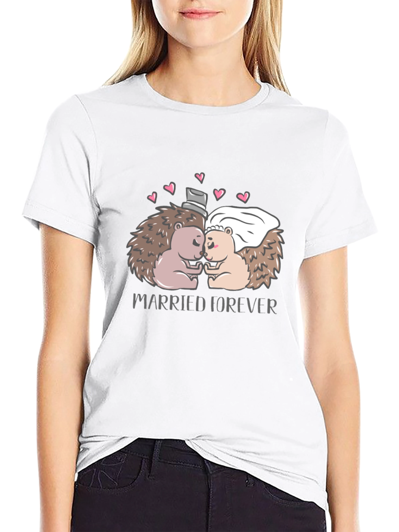 Married Forever Hedgehog Graphic Tee