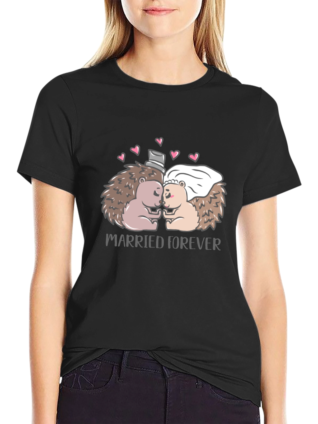Married Forever Hedgehog Graphic Tee