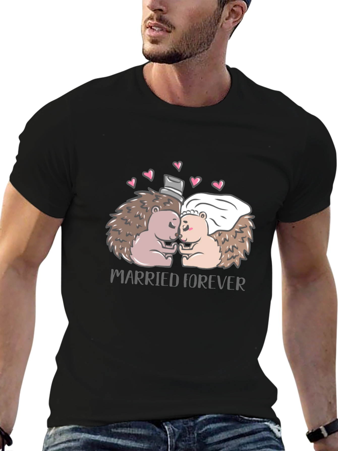 Married Forever Hedgehog Graphic Tee