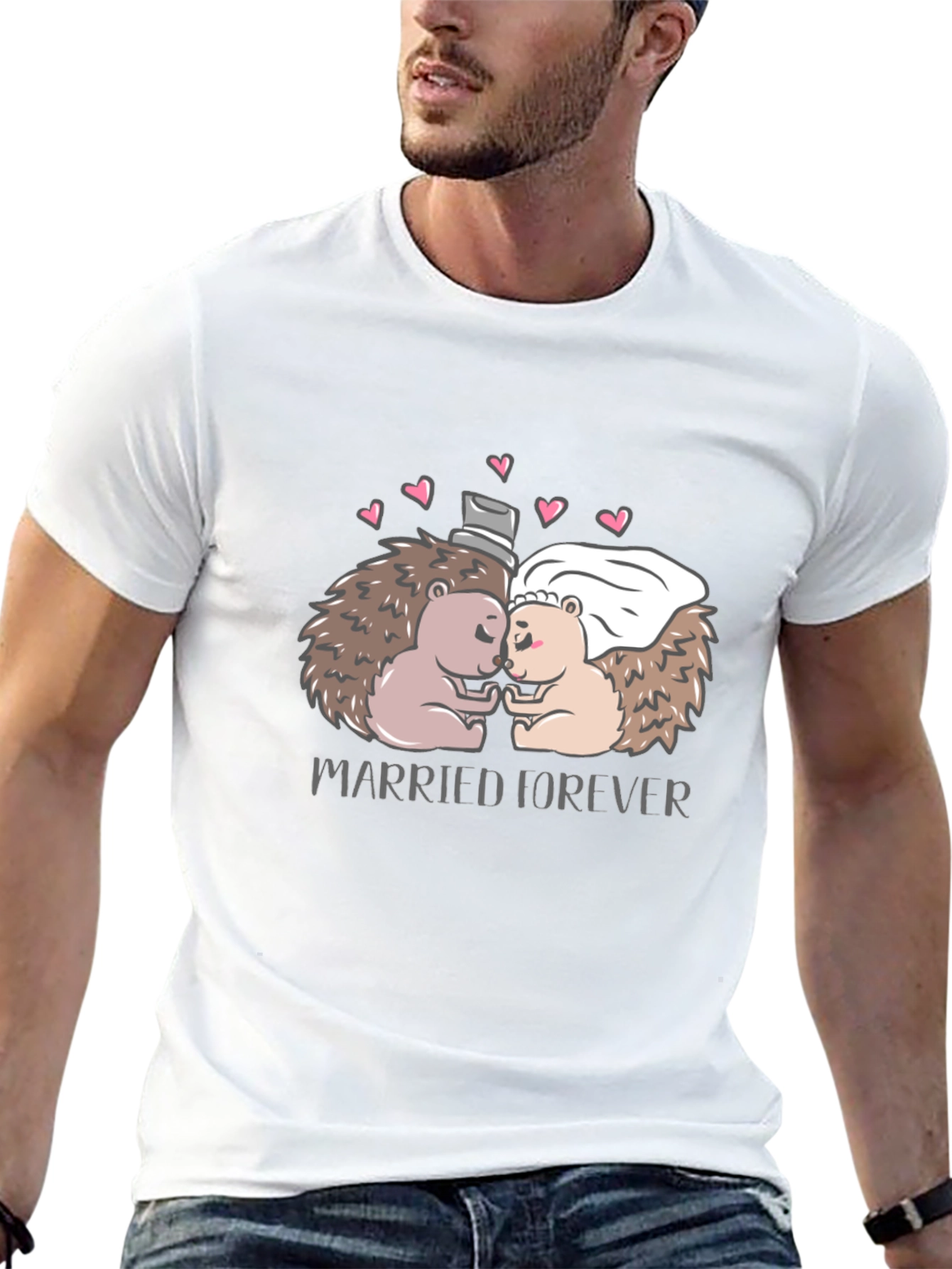 Married Forever Hedgehog Graphic Tee