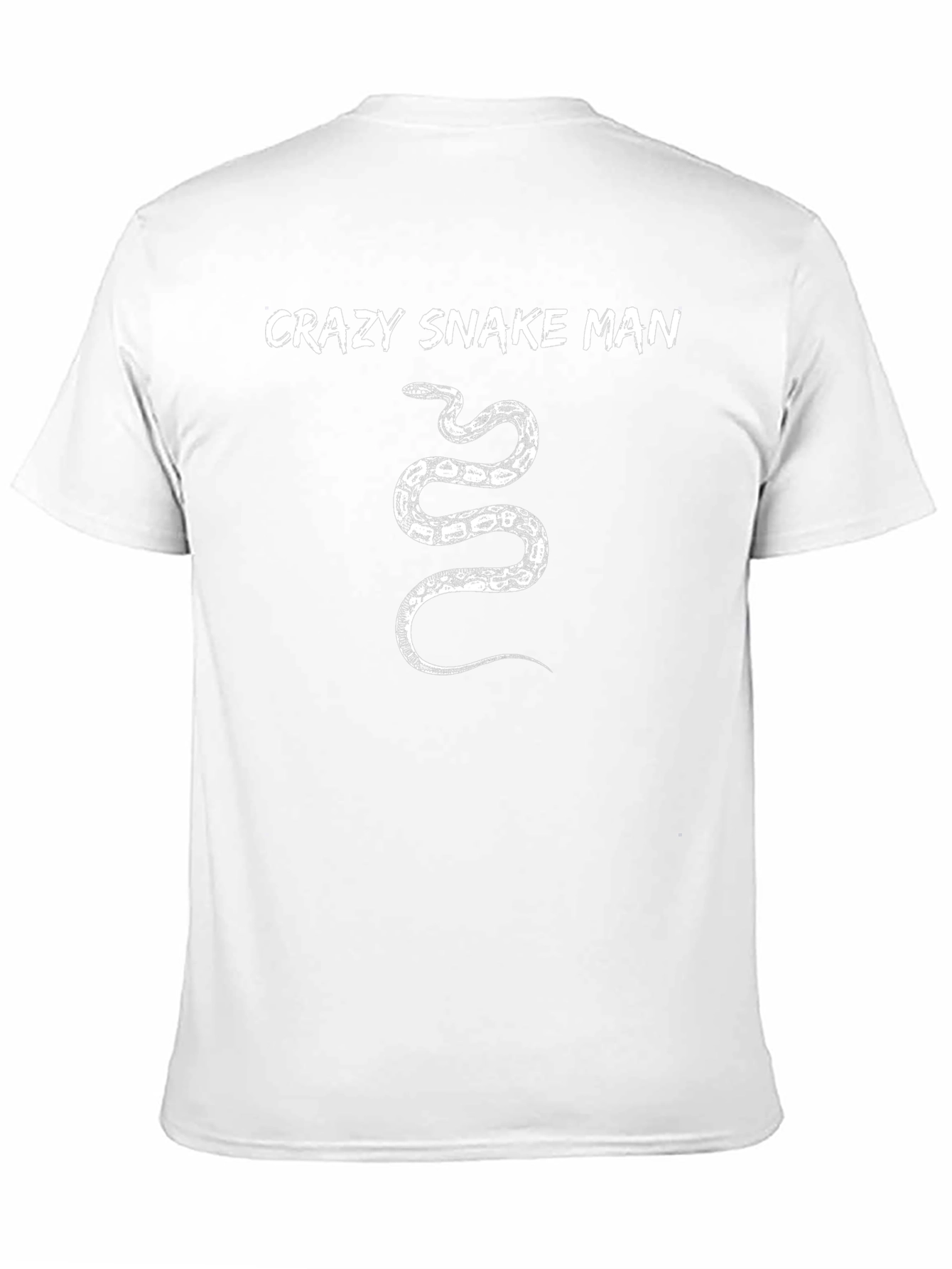 Crazy Snake Man Black T-Shirt