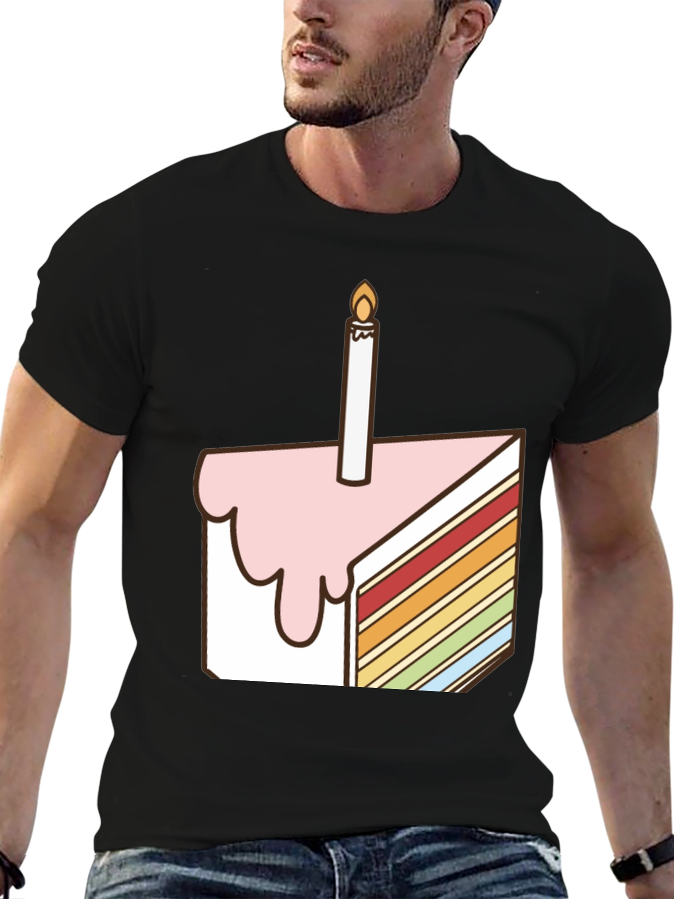 Birthday Cake Slice Graphic Tee - Unisex