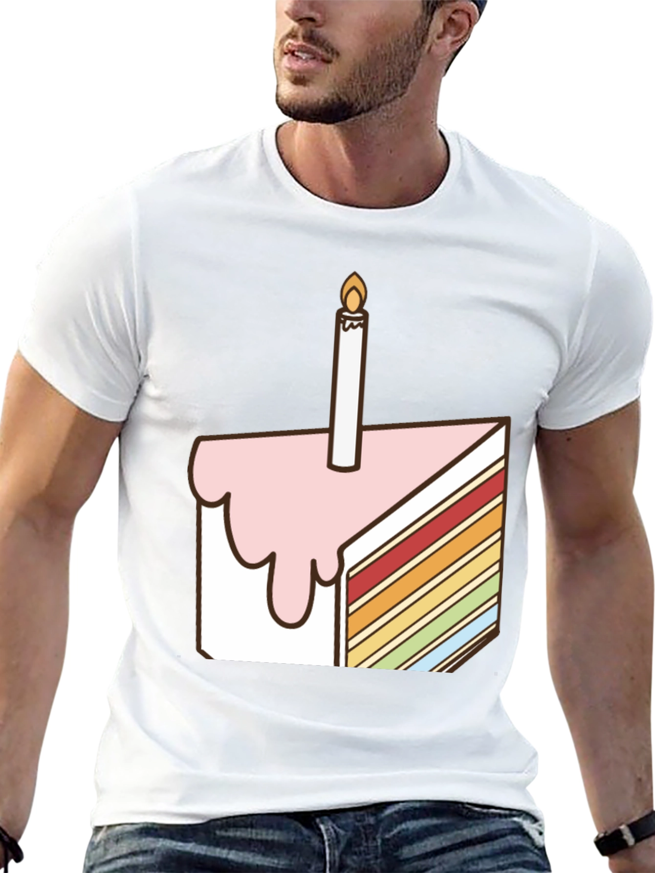 Birthday Cake Slice Graphic Tee - Unisex