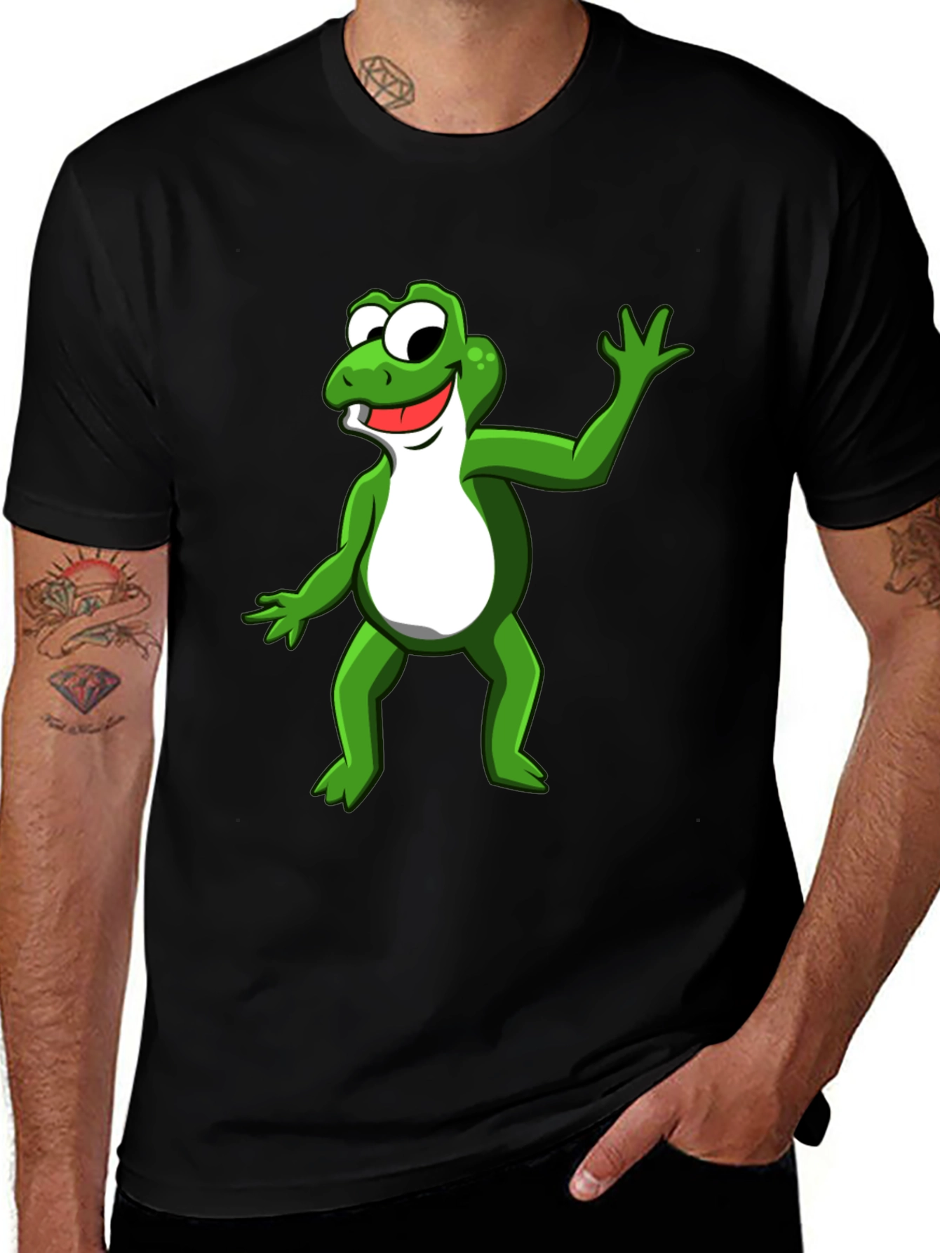 Frog Graphic T-Shirt - Funny Cartoon Style