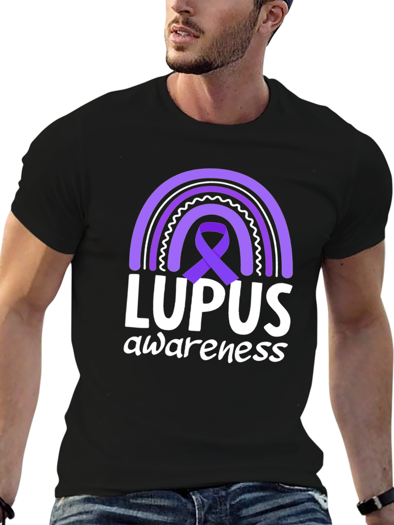 Lupus Awareness Rainbow Ribbon T-Shirt