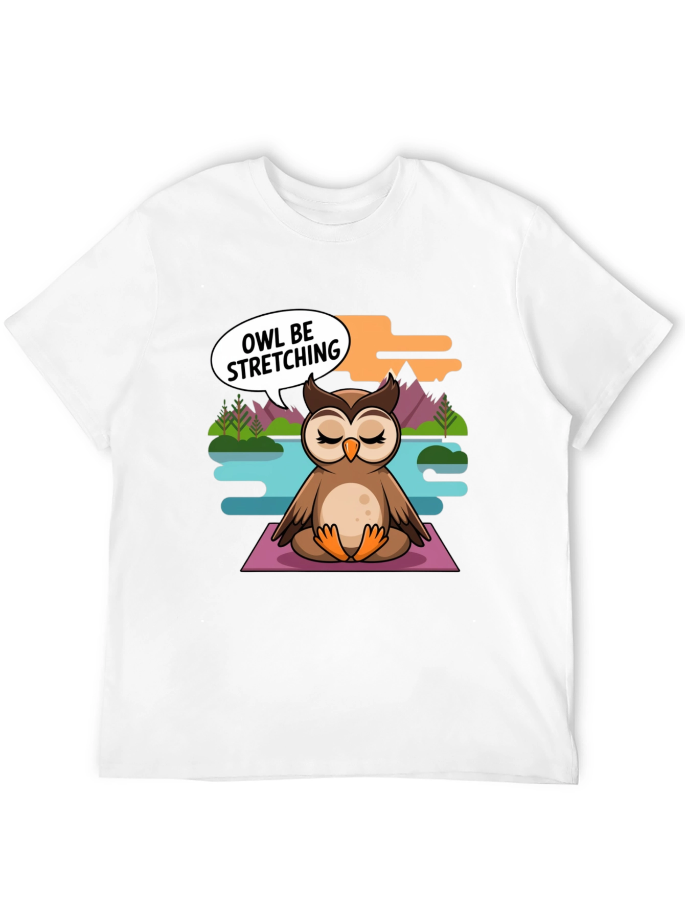Yoga Owl T-Shirt: Funny Animal Meditation Tee