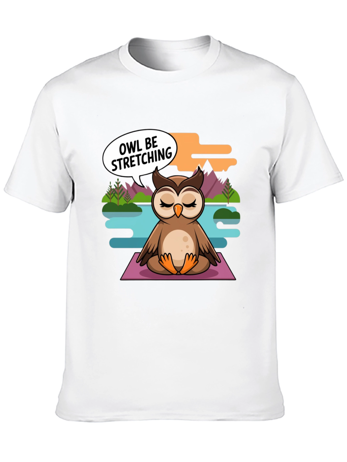 Yoga Owl T-Shirt: Funny Animal Meditation Tee