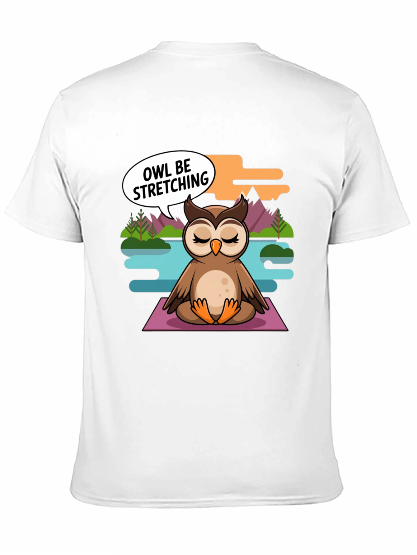 Yoga Owl T-Shirt: Funny Animal Meditation Tee