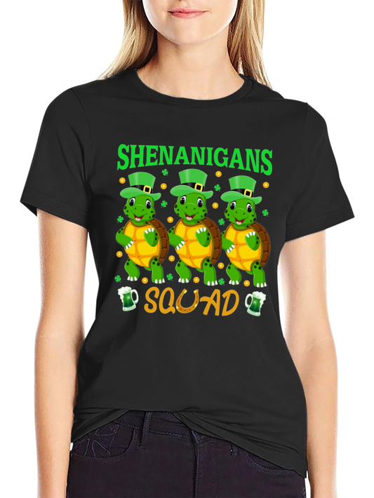 Shenanigans Squad St. Patricks Day Turtle T-Shirt
