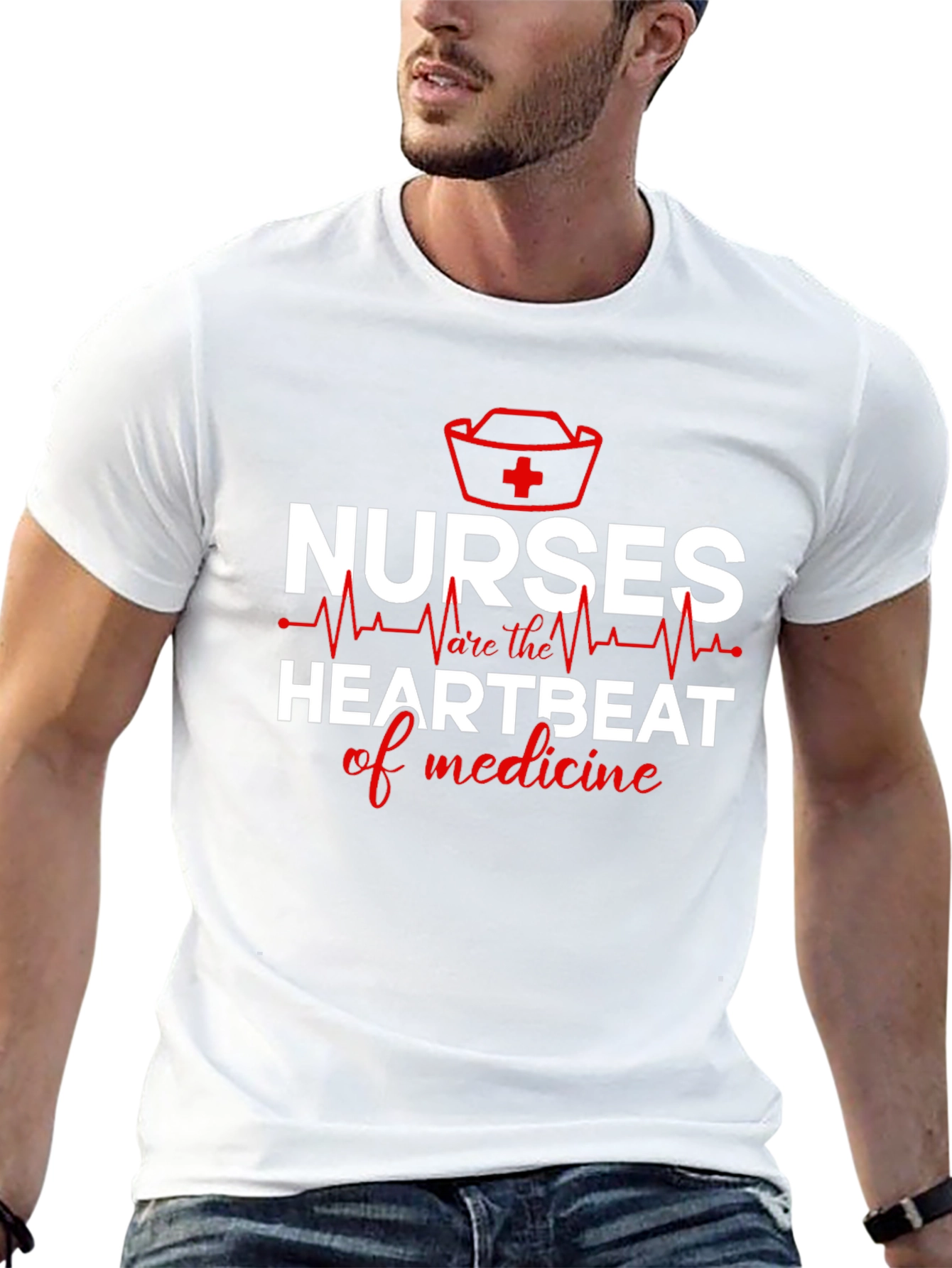 Nurses: Heartbeat of Medicine Graphic T-Shirt