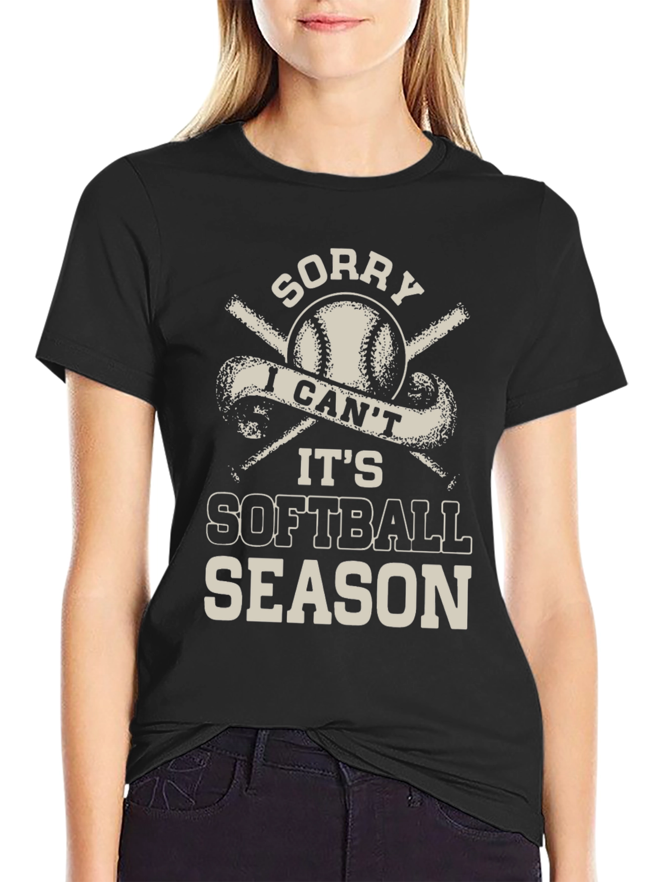 Softball Season Graphic Tee - Black