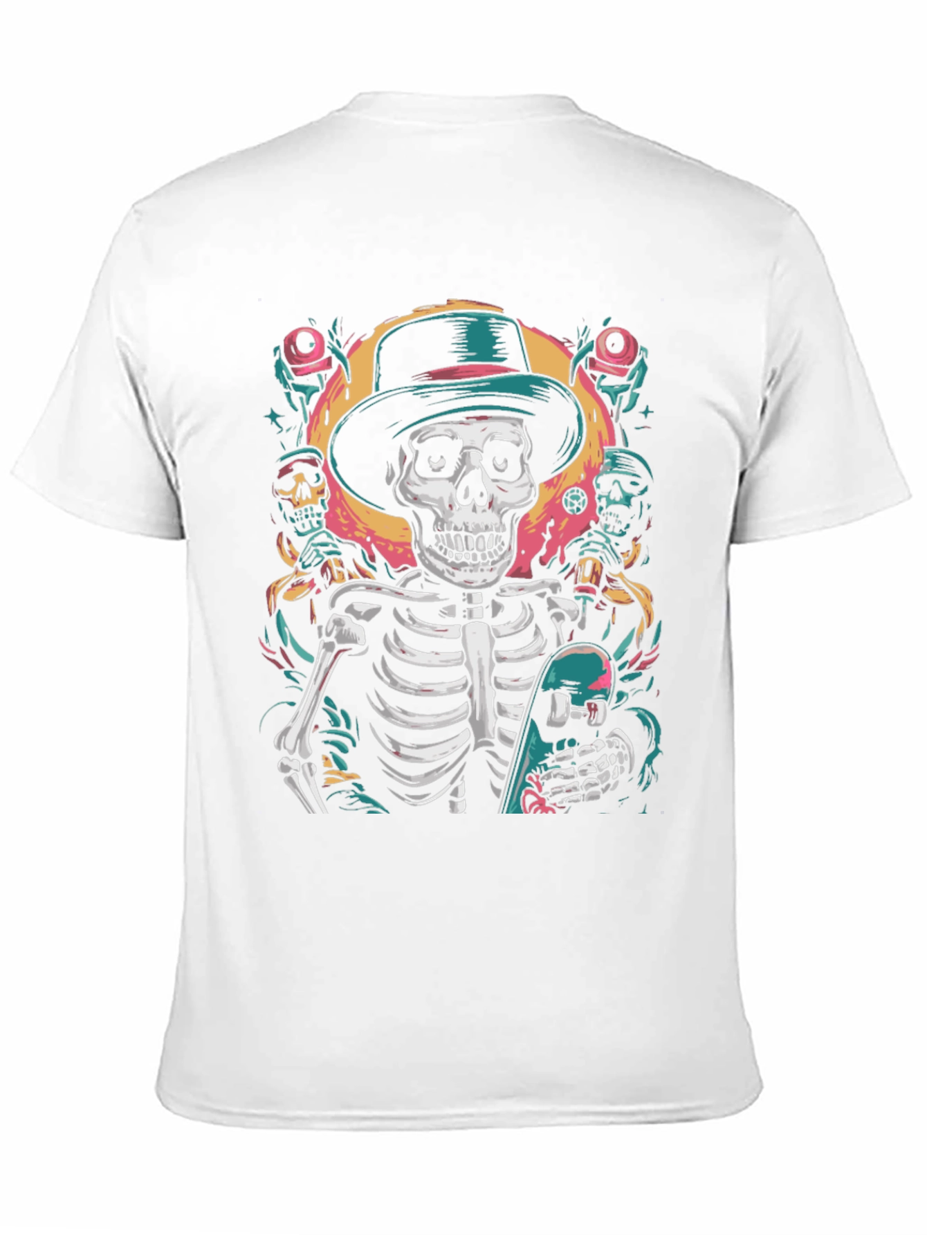 Skateboarding Skeleton T-Shirt - Cool Graphic Tee