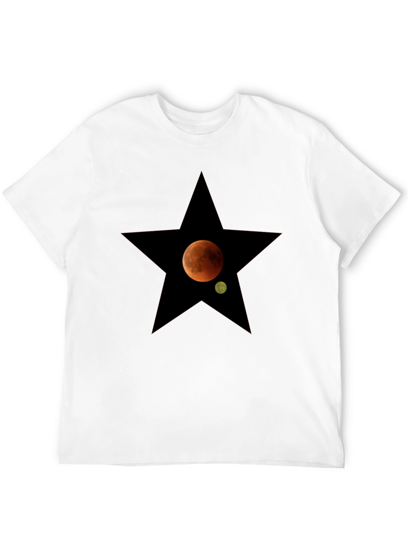 Starry Moon Mens Black T-Shirt
