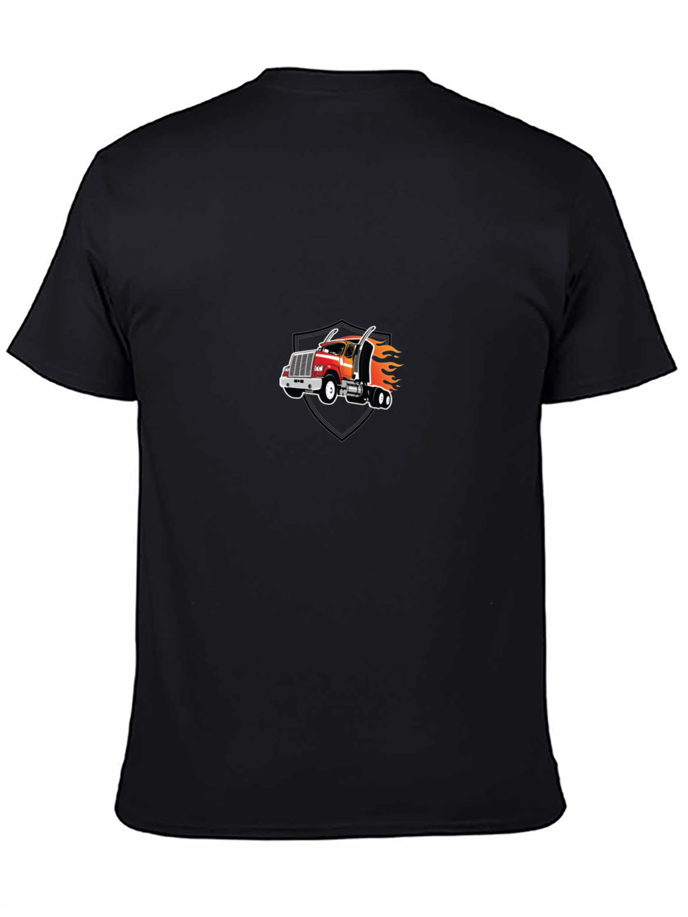 Truck Graphic Tee - Black Cotton Blend